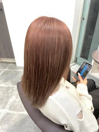 ミディアム カラー ケアパーマ/ケアブリ ーチdaisukeのヘアスタイル