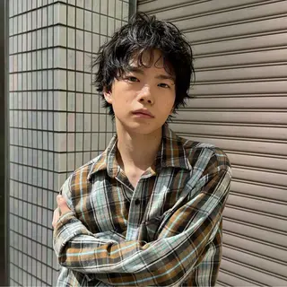 ミディアム パーマ メンズ スパイキーショート/ メンズヘア/hugeのヘアスタイル