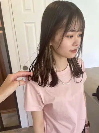 ミディアム カラー パーマ CEINE PATHのヘアスタイル