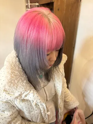 ミディアム sea's所属・ヒラカホ/矢場町/ ブリーチ/似合わせのヘアスタイル