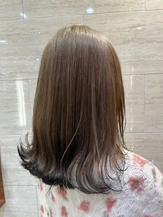 セミロング カラー 河崎 祐矢のヘアスタイル