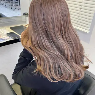 セミロング カラー ダブルカラー 韓国ヘアKYONのヘアスタイル