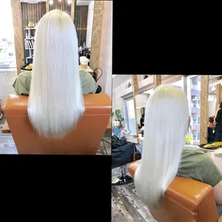 ロング カラー ✯カラー&編み込み エクステ✯池田智博✯のヘアスタイル