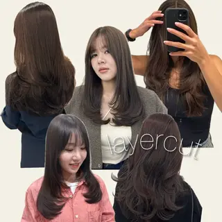 ロング 似合わせレイヤーカッ ト🩶瀧本美咲のヘアスタイル