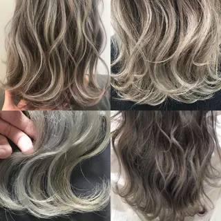 ミディアム due hair 京都駅前店 MILBON オージュア認定サロン【デューヘアー】所属・ハイトーンブリーチ 土坂 由志【京都】のヘアスタイル