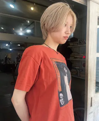 ショート カラー ハイトーン/顔まわり レイヤー/YUKAのヘアスタイル