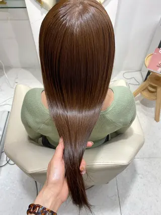 セミロング カラー 安永 涼のヘアスタイル