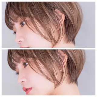 ショート カラー パーマ 💘透明感カラー💘 沖本 将宏のヘアスタイル