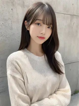 セミロング カラー La fith hair ray 札幌店所属・顔まわり/W カラー/リョウのヘアスタイル