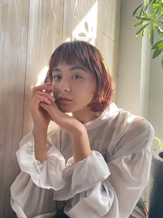 ミディアム カラー カラー指名No.1 土井新治❄️のヘアスタイル