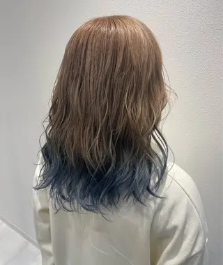 セミロング カラー 艶カラー/エクステ/ MIRAI🪽のヘアスタイル
