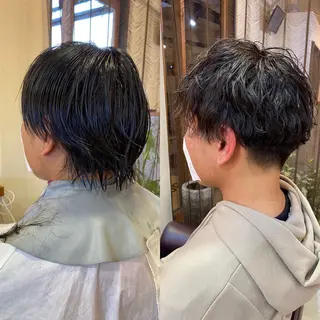 ショート パーマ ヘアアレンジ メンズ SALOWIN京都河原町Suite店所属・外国人風レイヤー/ ハイトーンSHUのヘアスタイル