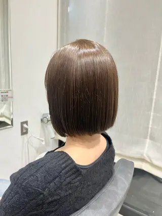 ショート カラー ボブ/美髪矯正 /佐藤　奈巳のヘアスタイル