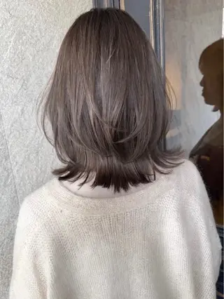 ミディアム カラー ハイライト/レイヤー 河原町/Manatoのヘアスタイル