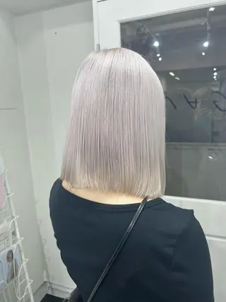 ミディアム カラー ハイトーン/ウルフ /小澤凌祐🦕のヘアスタイル