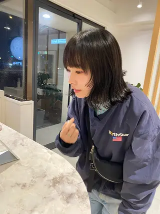 ミディアム knock所属・knock　國友 華乃のヘアスタイル