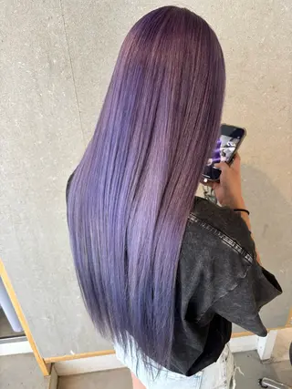 ロング カラー 艶髪ブリーチ/レイヤ ー/竹本幸希のヘアスタイル