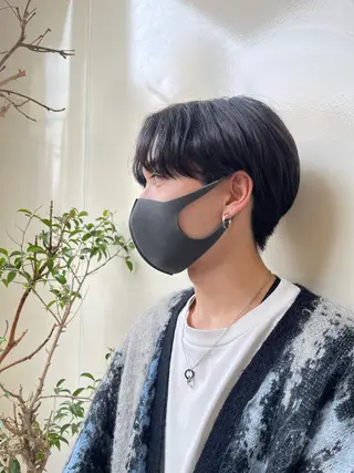 ショート カラー メンズ 羽エクステ/シール エクステ/横浜駅5分のヘアスタイル