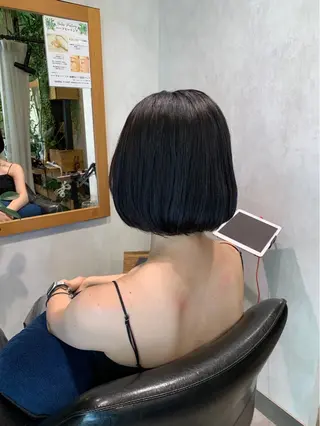 ミディアム カラー 馬場 彩のヘアスタイル