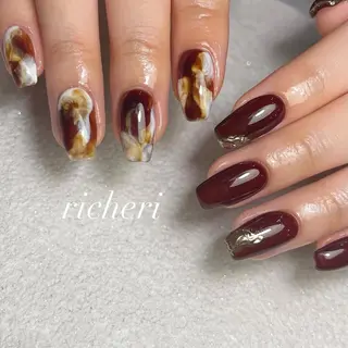 ミディアム ネイル richeri beautyのネイルデザイン