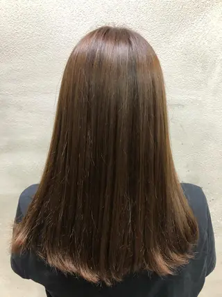 セミロング カラー haruka 遥歌のヘアスタイル