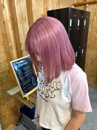 カラー まろみ暖色×ボブ ×chia🕯のヘアスタイル