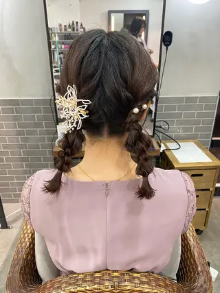 ミディアム まとまるボブ🌼 アレンジ🌼鴨下穂香のヘアスタイル