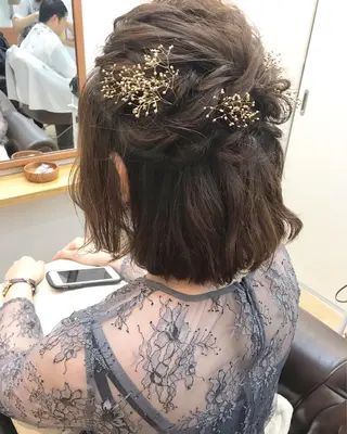 ショート ヘアアレンジ Click所属・クニモトハルナ ボブ/柔らかカラーのヘアスタイル