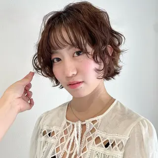 ミディアム パーマ note所属・韓国風/レイヤー/ note アヤナのヘアスタイル