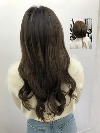 ロング ヘアアレンジ 下妻 カラーエクステ難波のヘアスタイル