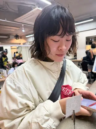 ショート パーマ 森貴裕/ベージュ/ パーマ/オリーブのヘアスタイル