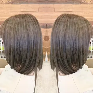 ミディアム カラー 青木 茂樹⭐️ 透明感カラーのヘアスタイル