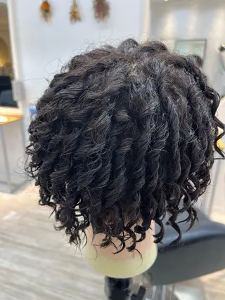 ミディアム パーマ メンズ Utata  literie所属・嵯峨 大地／パーマ／ ハード系／特殊系のヘアスタイル