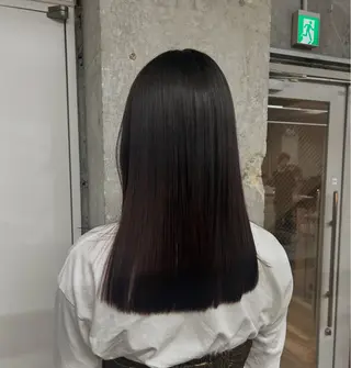 セミロング 松井ゆら/ 酸性ストレート/暖色のヘアスタイル