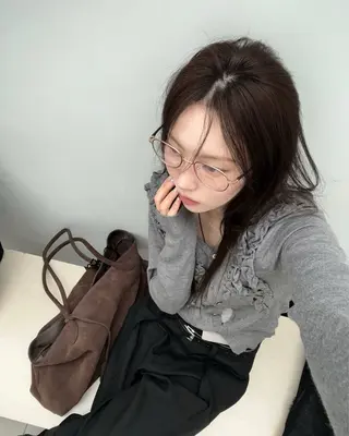 カラー films所属・AYA/films 韓国/レイヤー/ボブのヘアスタイル