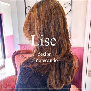 ロング カラー ヘアアレンジ メンズ 表参道Lise おおいしおりのヘアスタイル