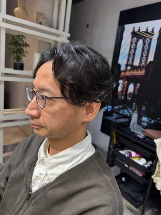 ミディアム パーマ メンズ Dxxxx III所属・女性目線の大人 メンズ*Ayakaのヘアスタイル