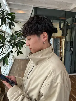 パーマ メンズ 松野 心音のヘアスタイル