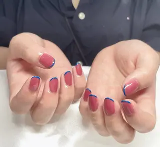 ネイル Kaka_ パラジェル、長さだしのネイルデザイン