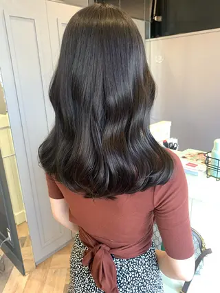 セミロング カラー 韓国ヘア🦢🖤 Sayumiのヘアスタイル