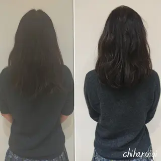 パーマ ミディアム ブリーチ/ヘアケア/ 艶髪/イギチハルのヘアスタイル