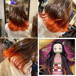 セミロング カラー "PEPPU "所属・🌈推し色派手髪 ハイトーンShinのヘアスタイル