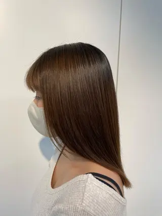 セミロング 🐬脱白髪染めカラー 清水大世🐬のヘアスタイル