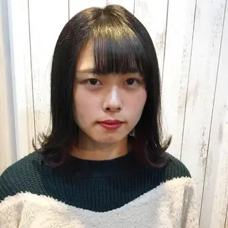 ミディアム カラー embrace エンブレイスのヘアスタイル