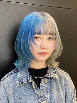 セミロング stair:case 武蔵小杉店所属・艶カラーリスト 牛込萌香のヘアスタイル