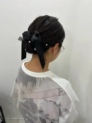 ショート ヘアアレンジ ヘアセット/艶カラー 💐nao.のヘアスタイル