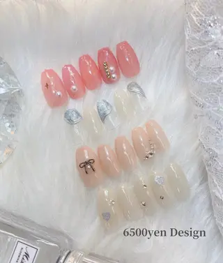 ネイル 23時まで❤︎韓国、 ワンホンネイルのネイルデザイン