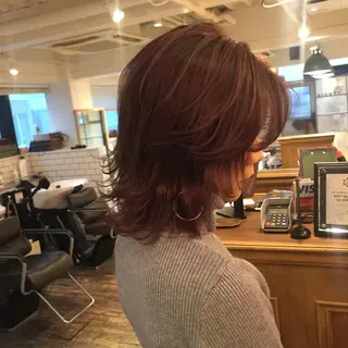 ミディアム カラー ホワイト&レイヤーカ ットエクステ長畠俊輔のヘアスタイル