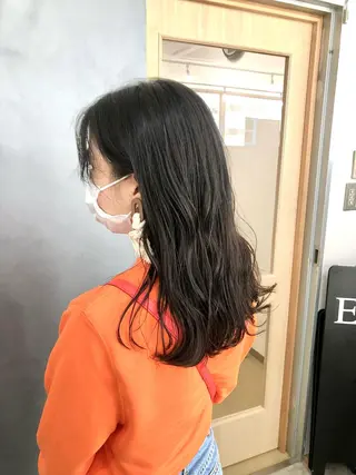 ロング カラー パーマ ヘアアレンジ メンズ キッズ ネイル マツエク・マツパ eir心斎橋店所属・エビスザキレン／メン ズ／心斎橋🌳のヘアスタイル