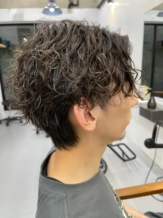 ショート メンズ 森本裕/オーナー/ スパイラルパーマのヘアスタイル